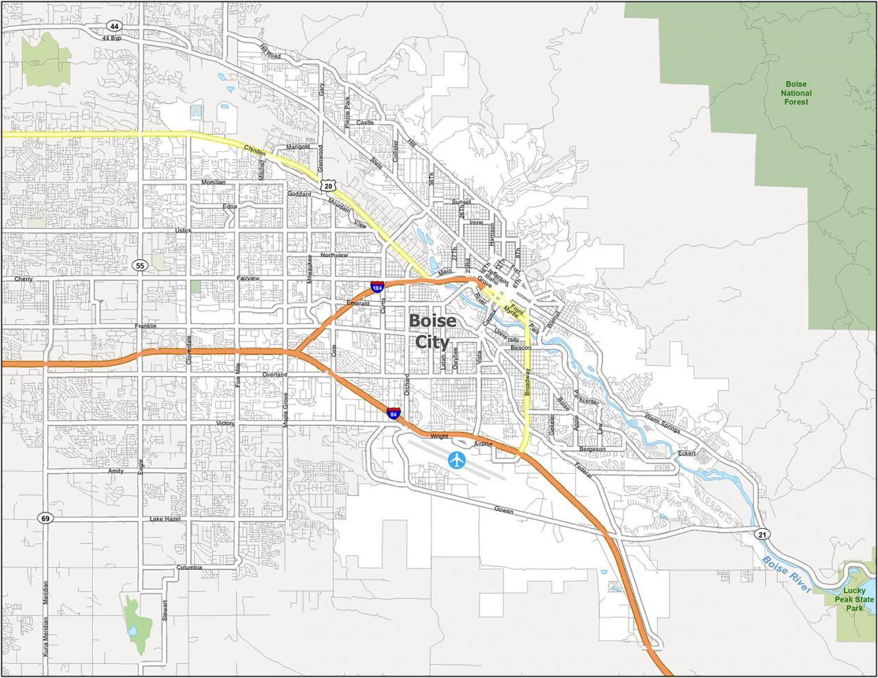 Boise On A Map Map Of Boise, Idaho - Gis Geography