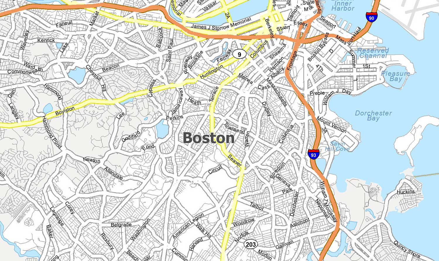 Street Map Of Boston