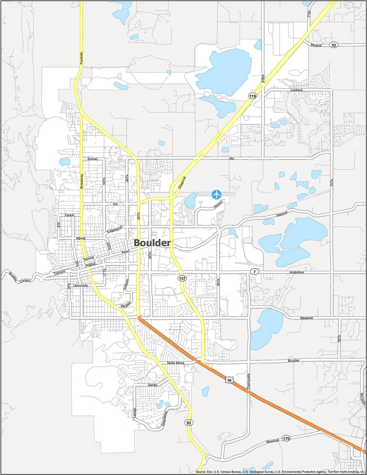 Boulder Colorado Map - GIS Geography