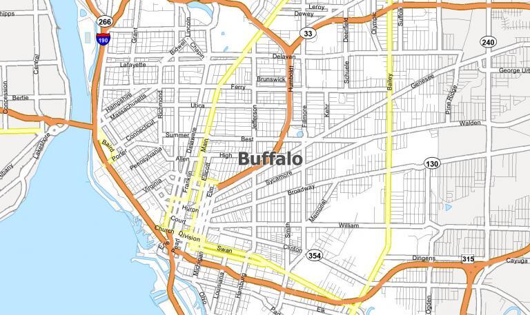 Map of Buffalo, New York