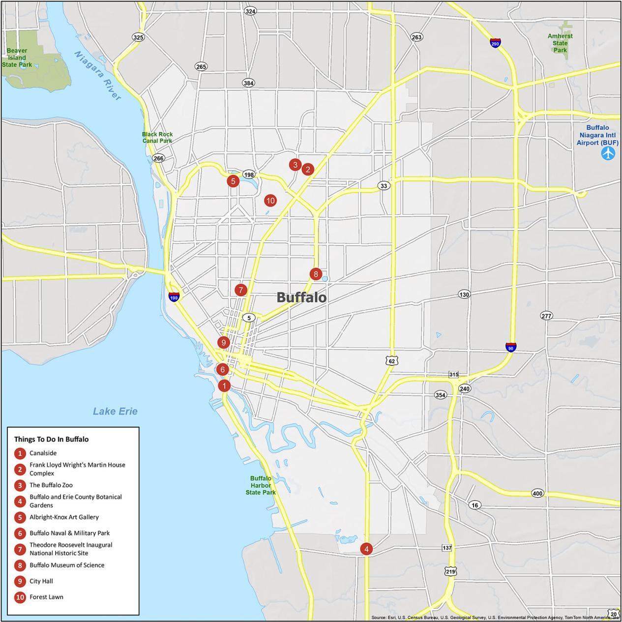 Map of Buffalo, New York - GIS Geography