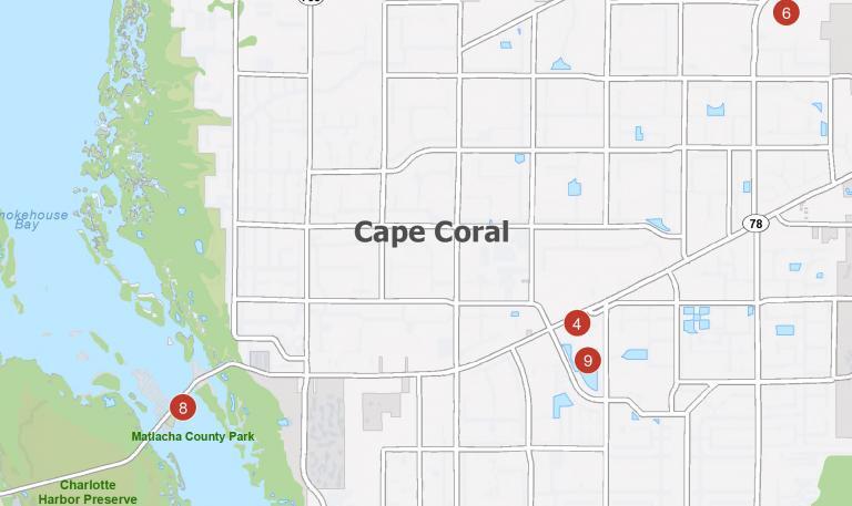 Cape Coral Florida Map