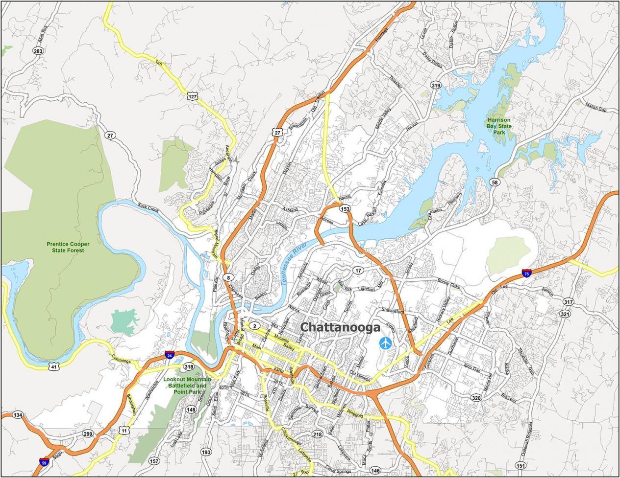 Chattanooga Road Map 1265x977 