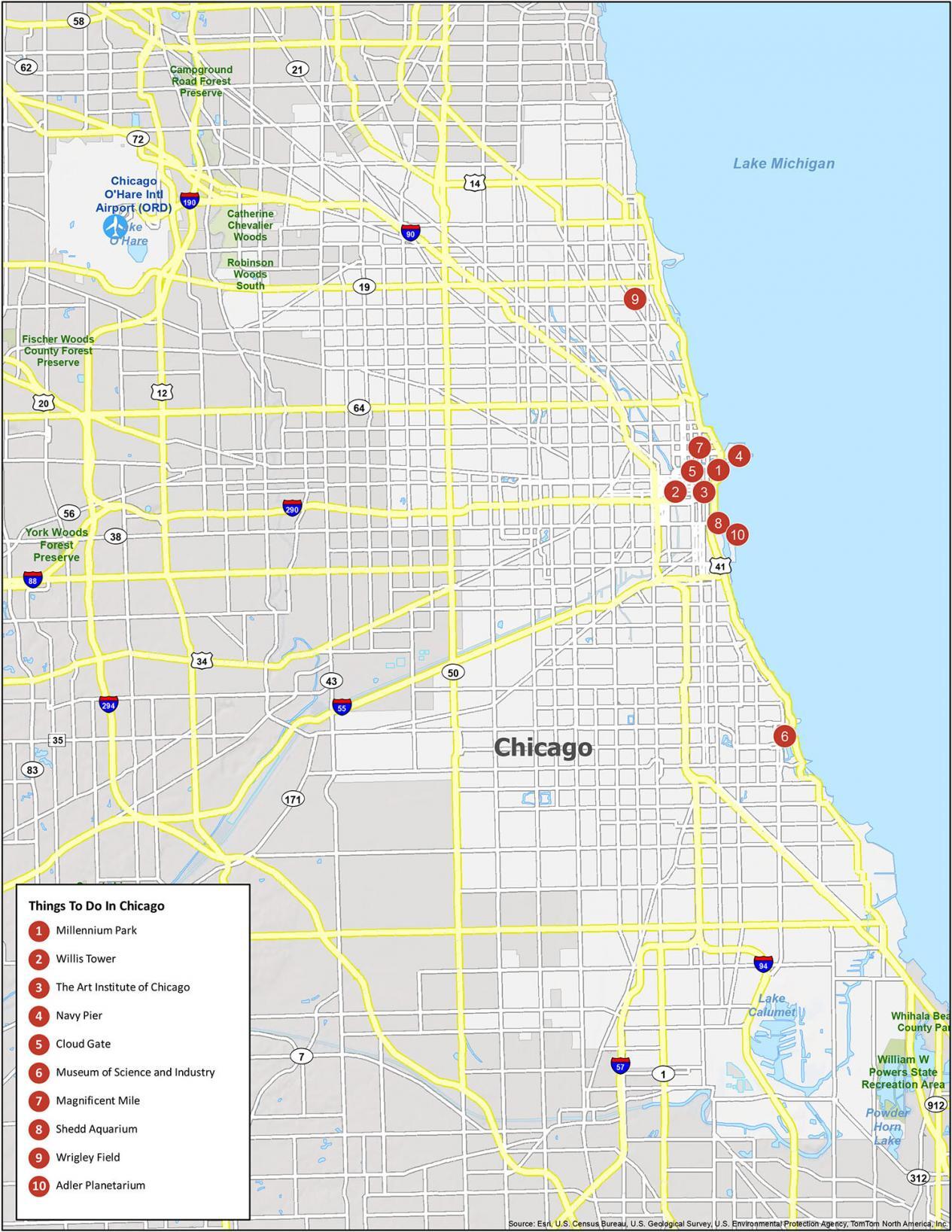 chicago on map