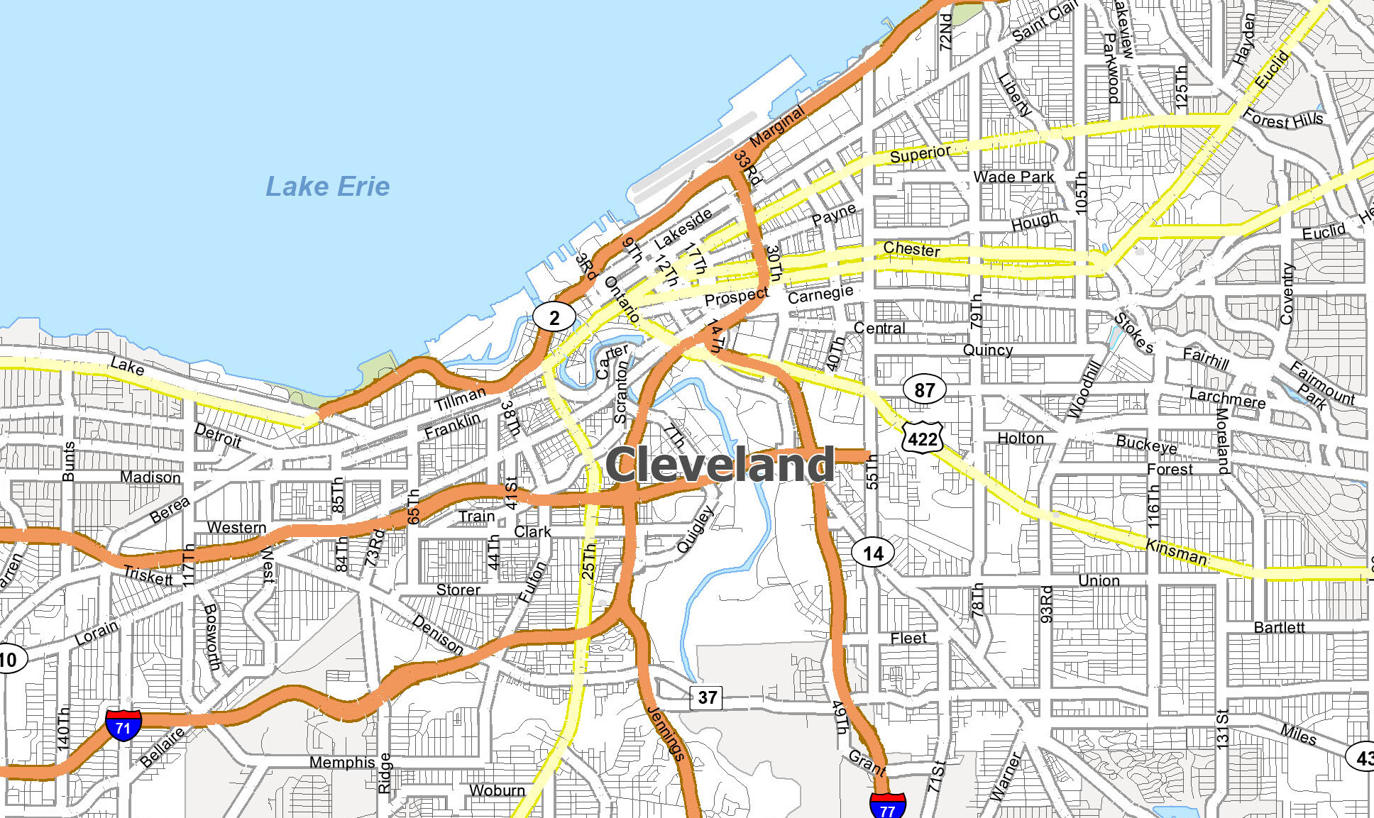 Map Of Cleveland Heights Ohio Cleveland Ohio Map - Gis Geography