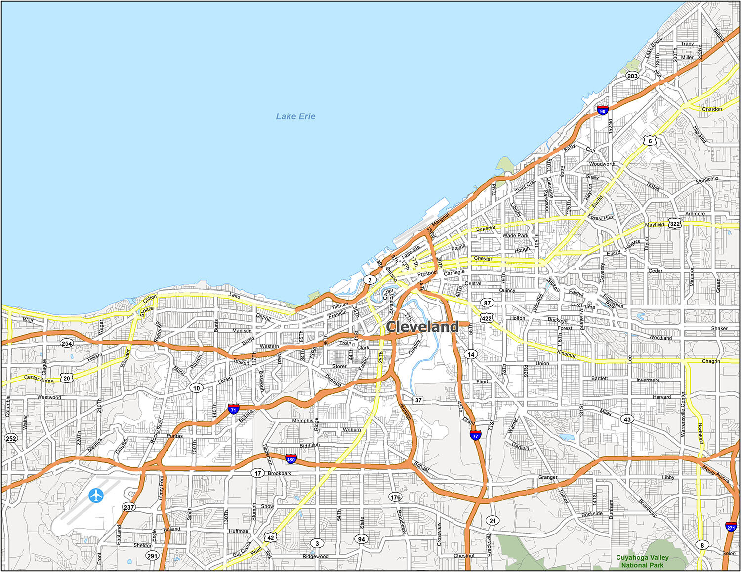Cleveland Ohio Map - GIS Geography