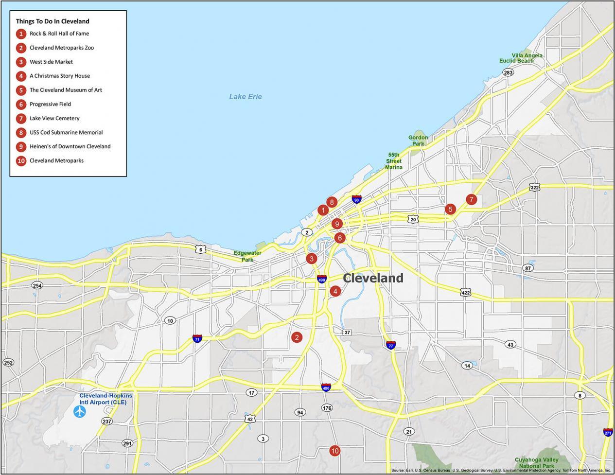 Cleveland Ohio Map GIS Geography