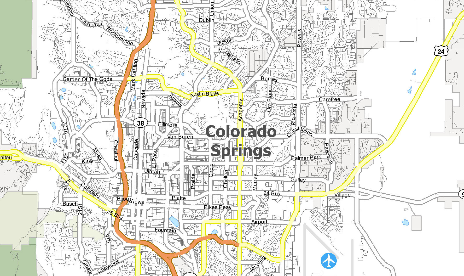 Colorado Springs Map GIS Geography