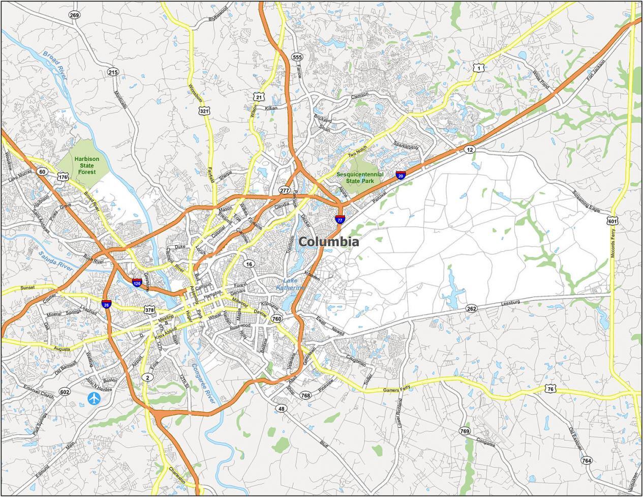 Columbia South Carolina Map Gis Geography