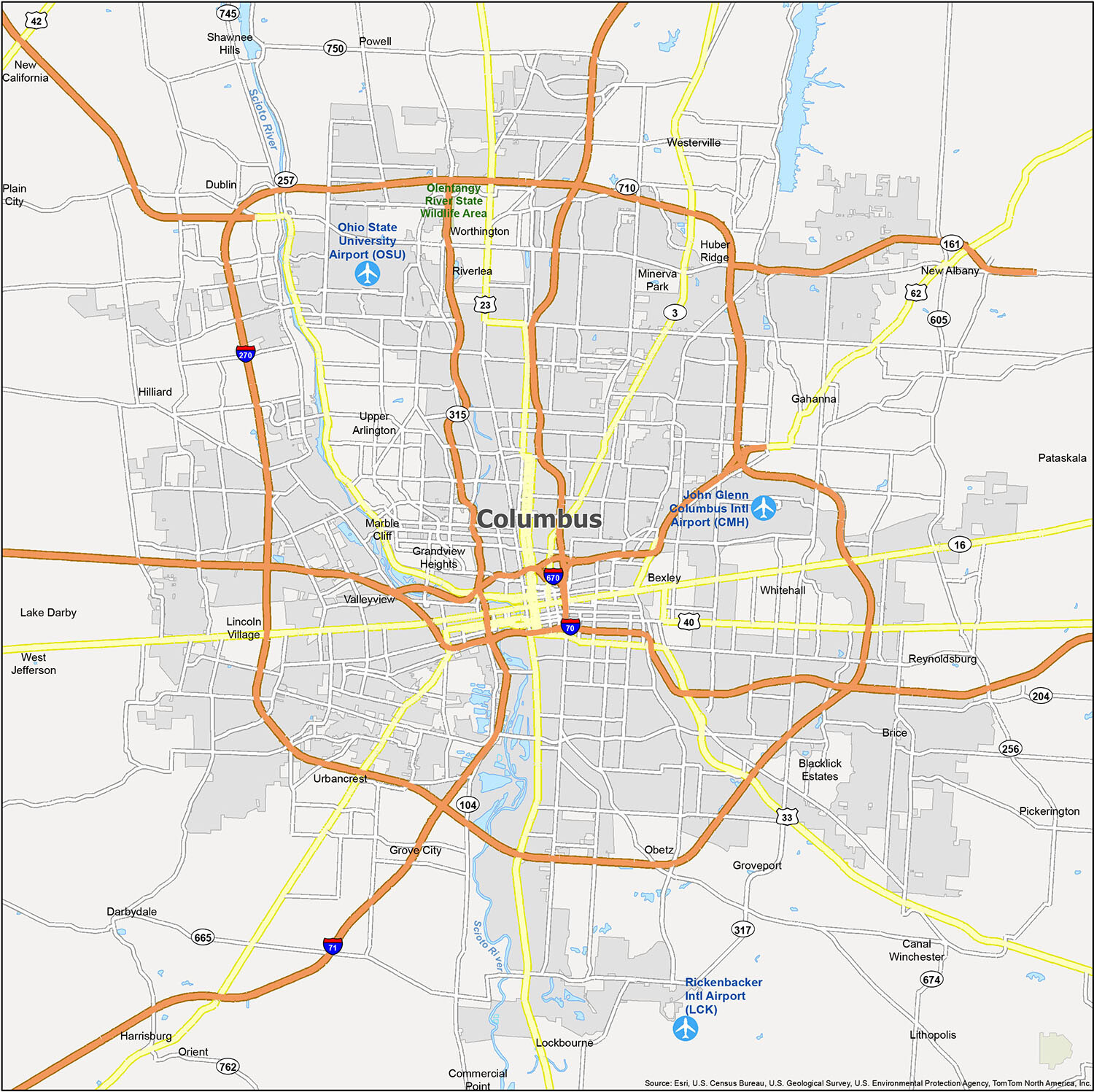 Columbus Crime Map Ohio GIS Geography