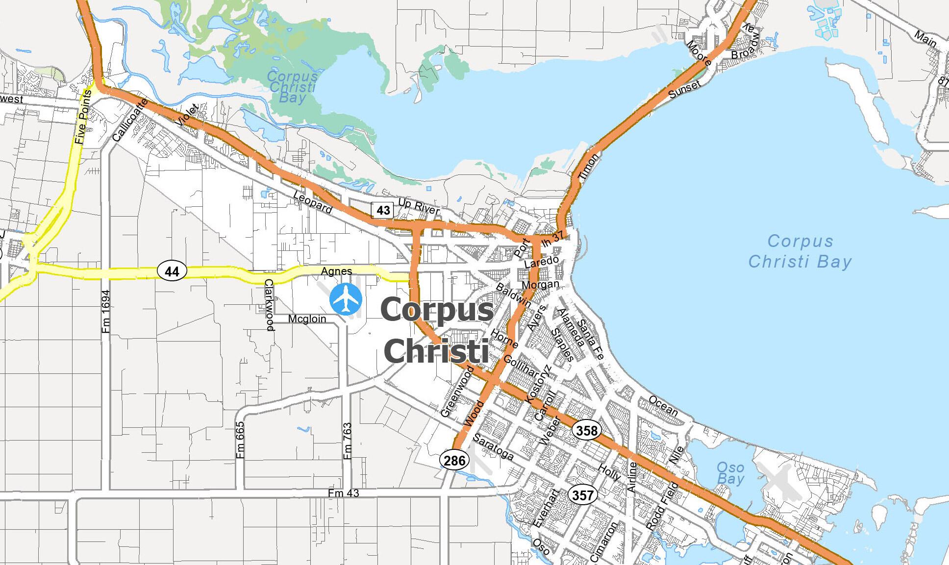 Corpus Christi Map Feature 