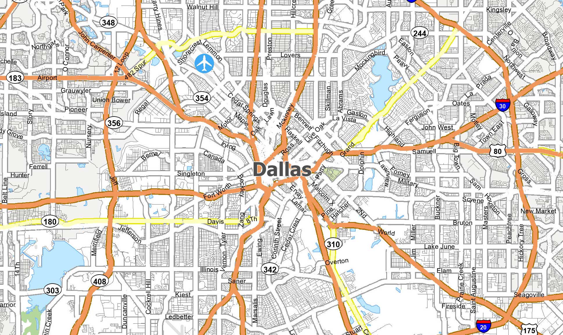 Map of Dallas, Texas - GIS Geography