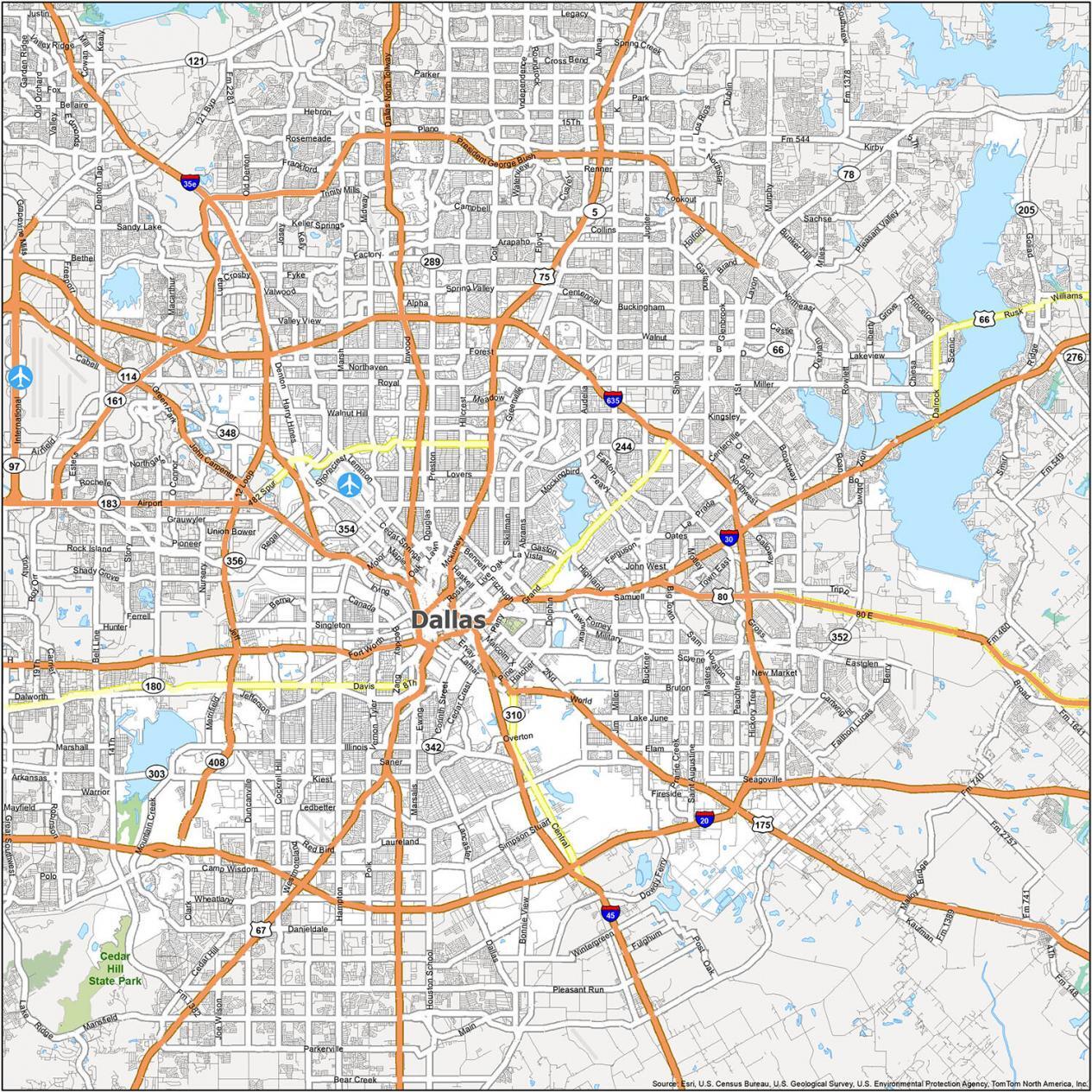 Dallas Road Map 1265x1265 