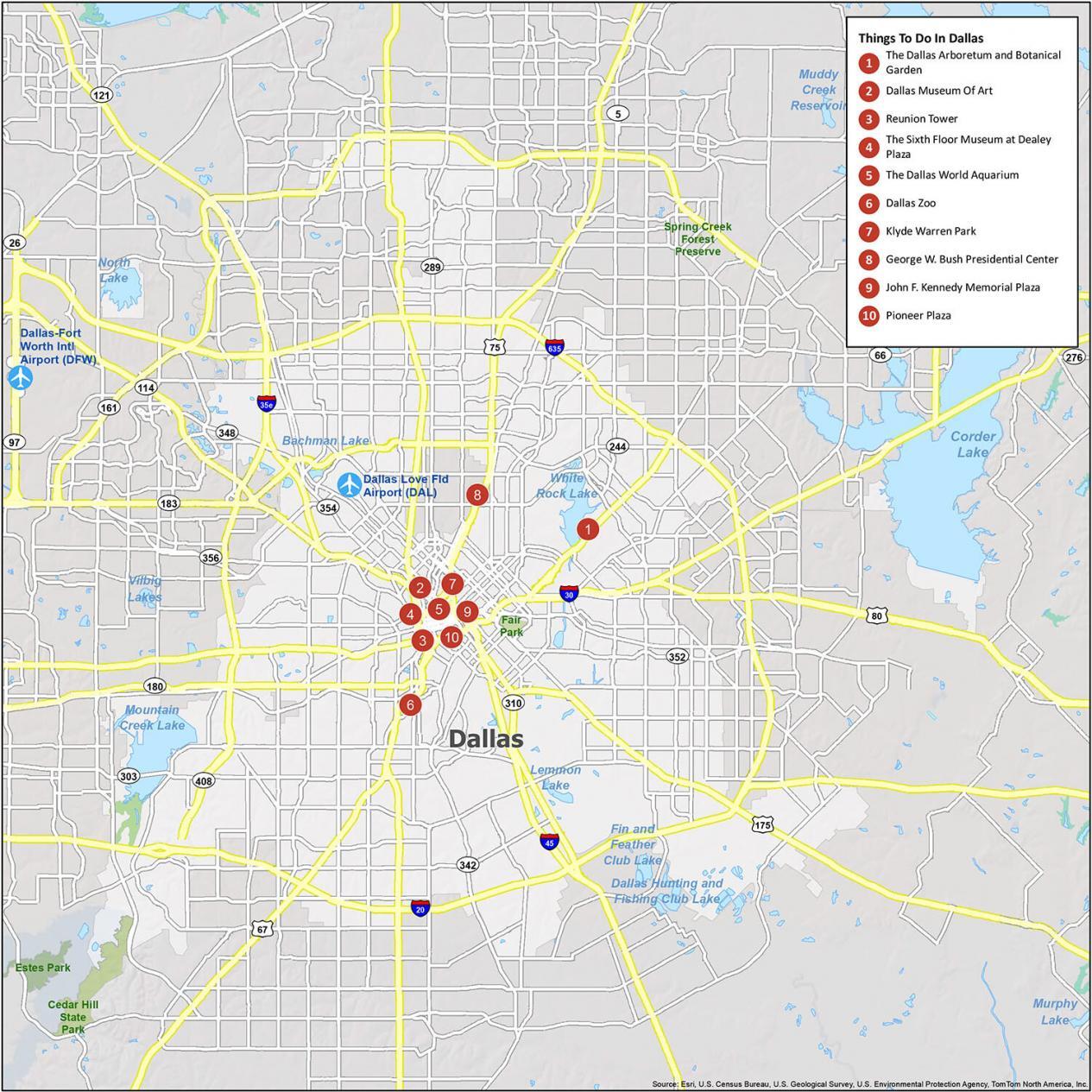 Map To Dallas Texas Map Of Dallas, Texas - Gis Geography