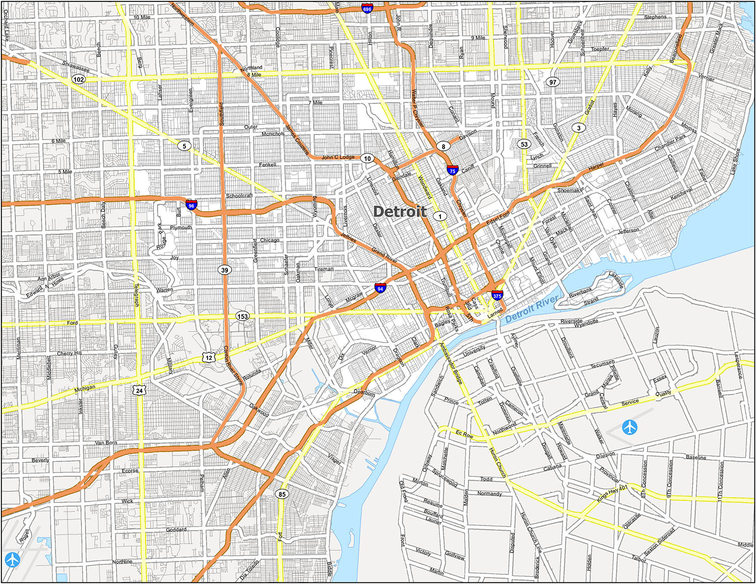 Detroit Road Map 