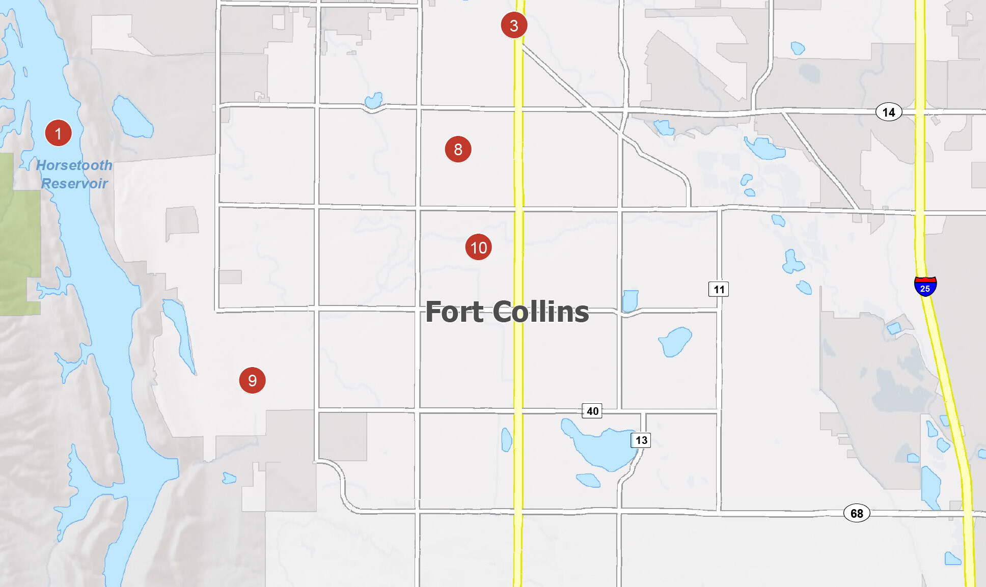 Google Maps Fort Collins Topographic Map