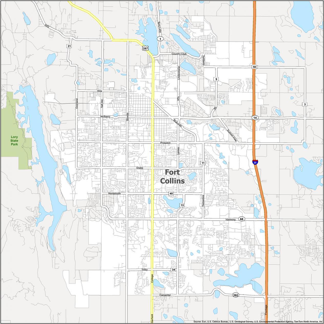 Fort Collins Road Map