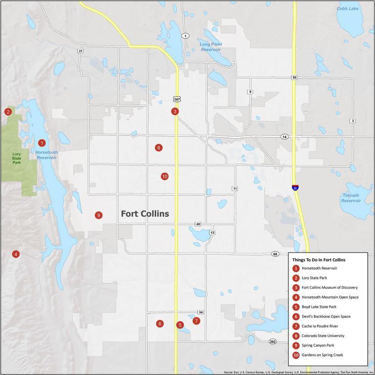 Fort Collins Map Colorado GIS Geography