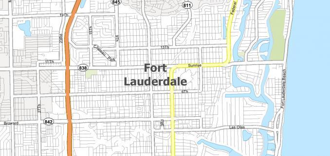 Zip Code Map Of Ft Lauderdale Map