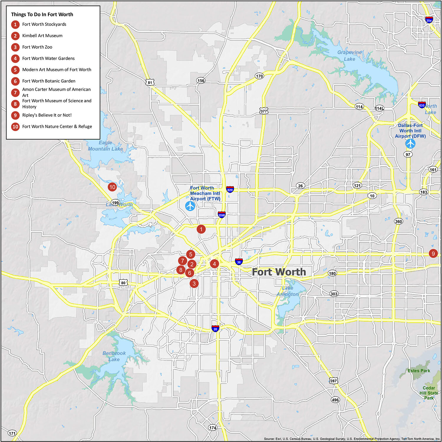 Map Fort Worth Texas Area - Reena Catriona