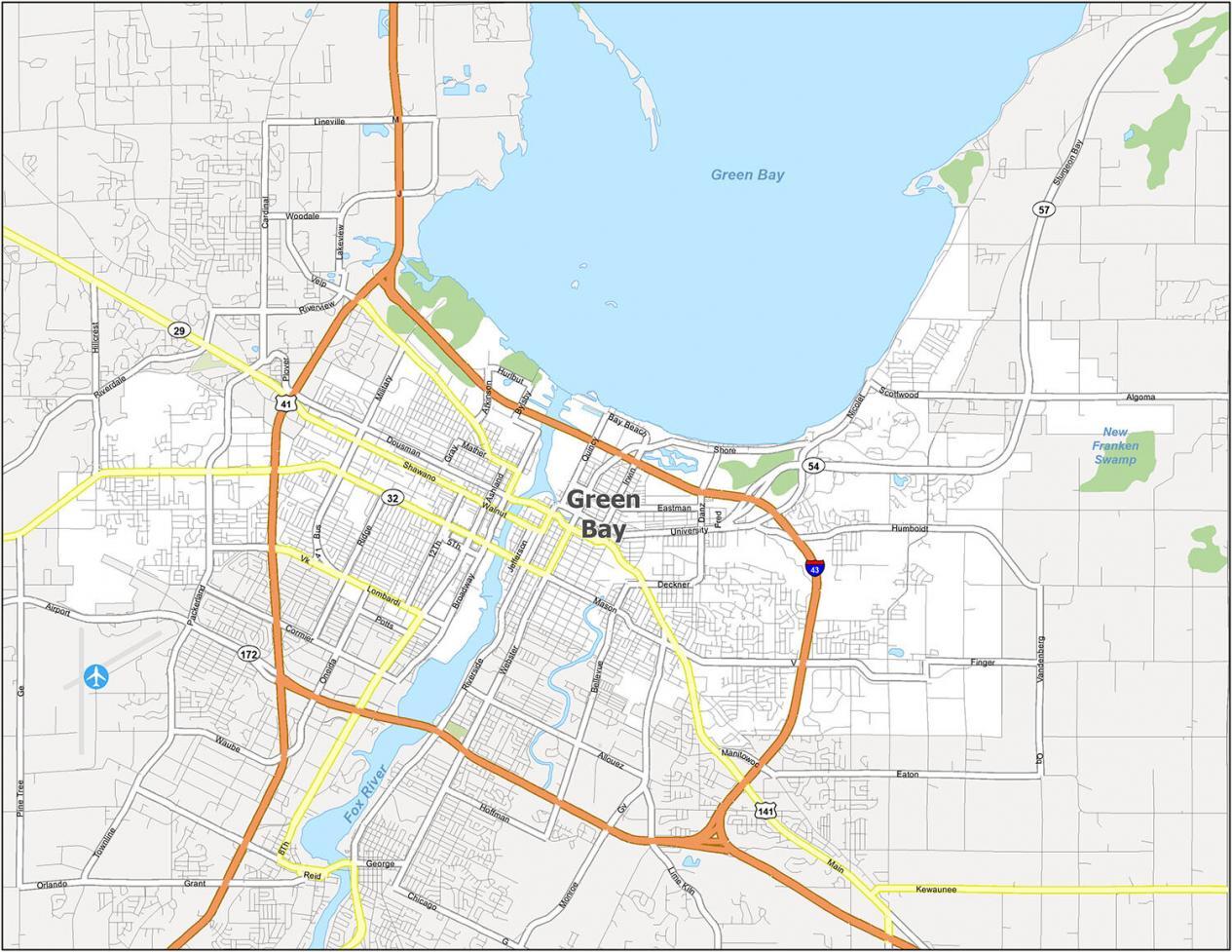Green Bay Road Map