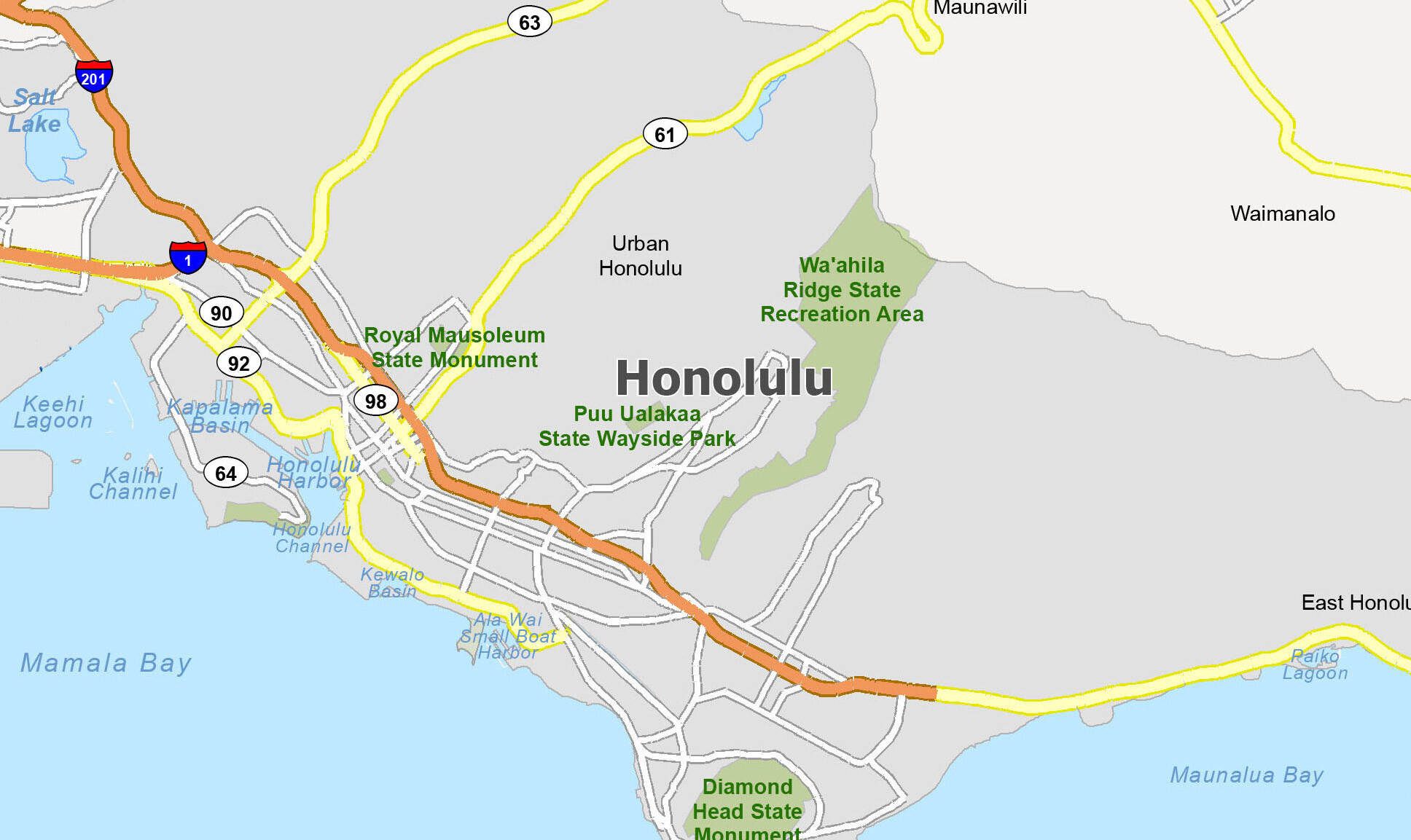 Map Of Honolulu Hawaii - Vikki Jerrilee