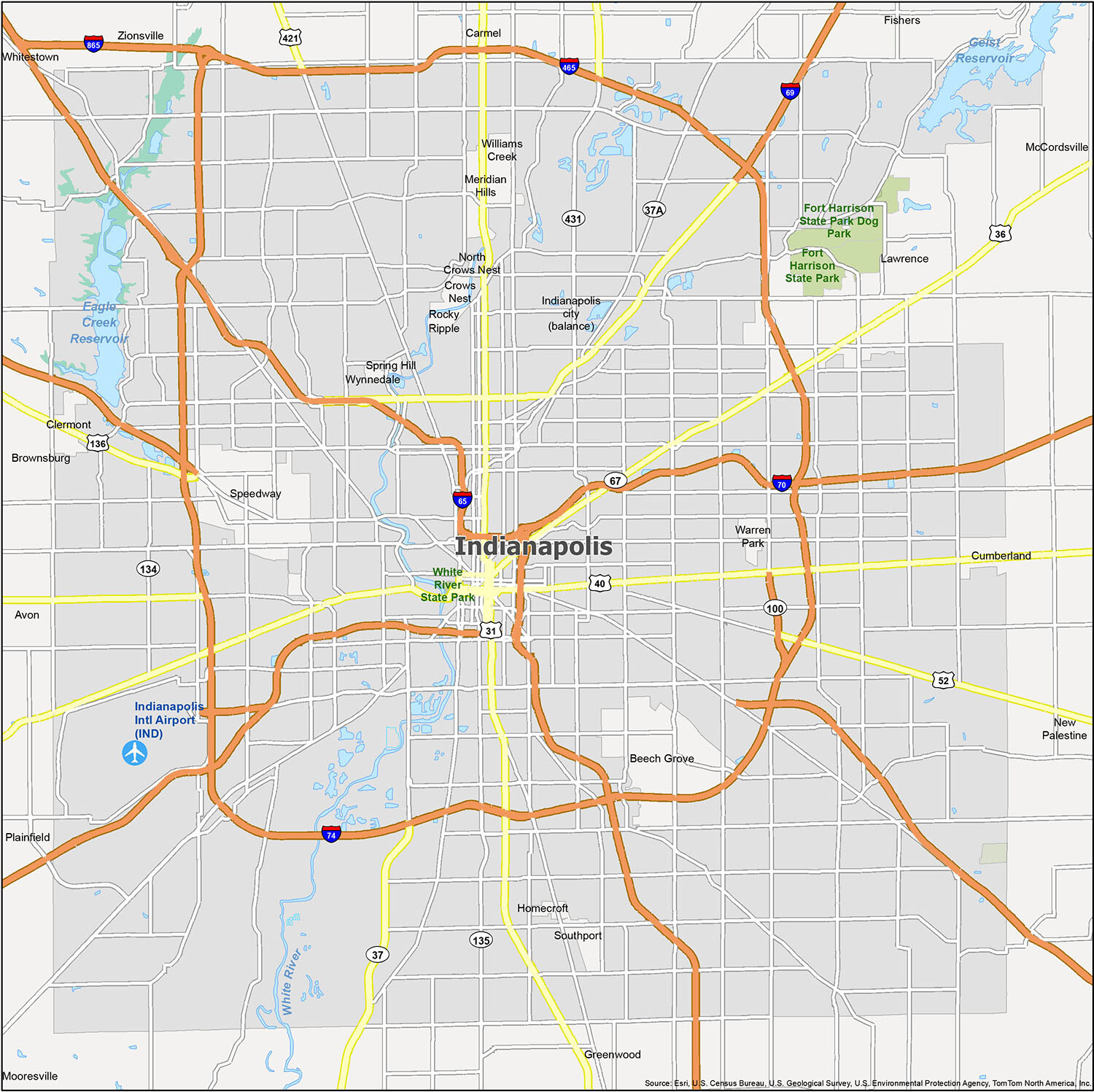 zip code map indianapolis indiana