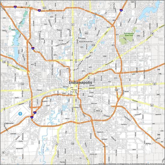 Indianapolis Map, Indiana - GIS Geography