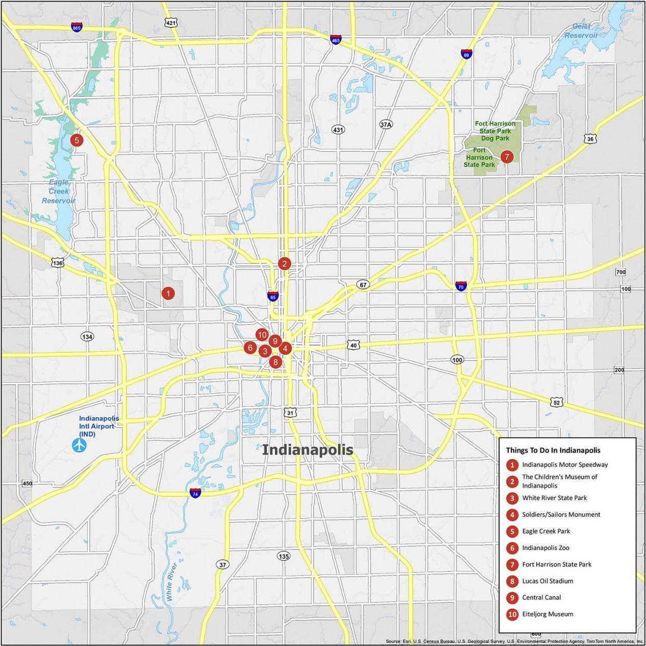 Show Me A Map Of Indianapolis Indiana Indianapolis Map, Indiana - Gis Geography