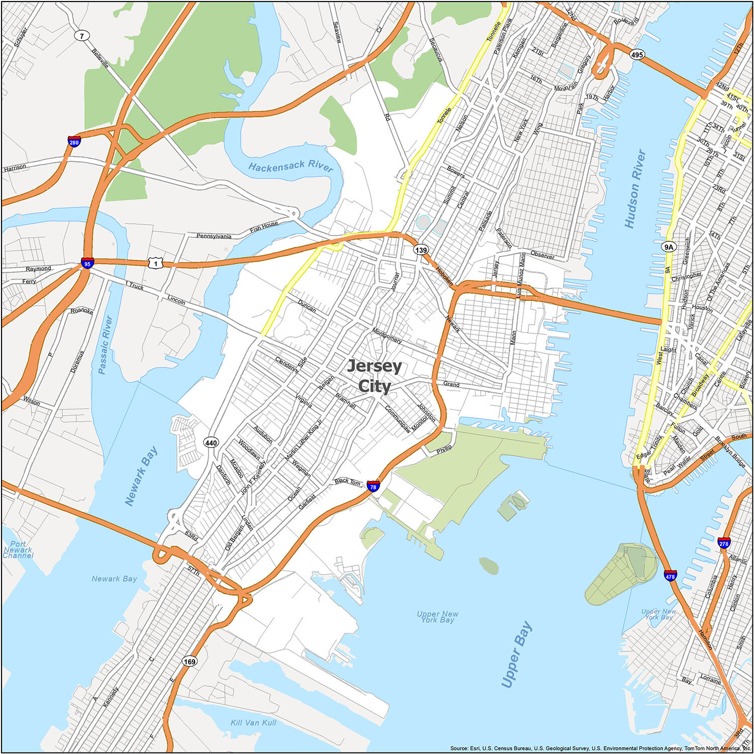 New Jersey City Map