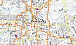 Kansas City Map, Missouri