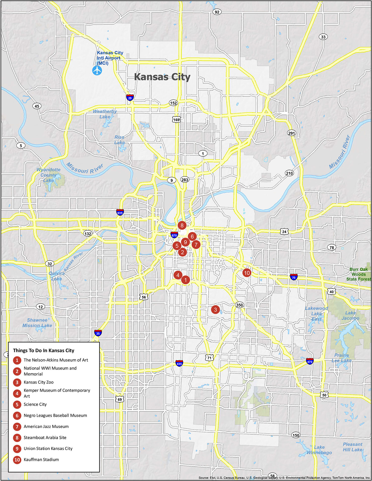 Kansas City Map, Missouri - GIS Geography