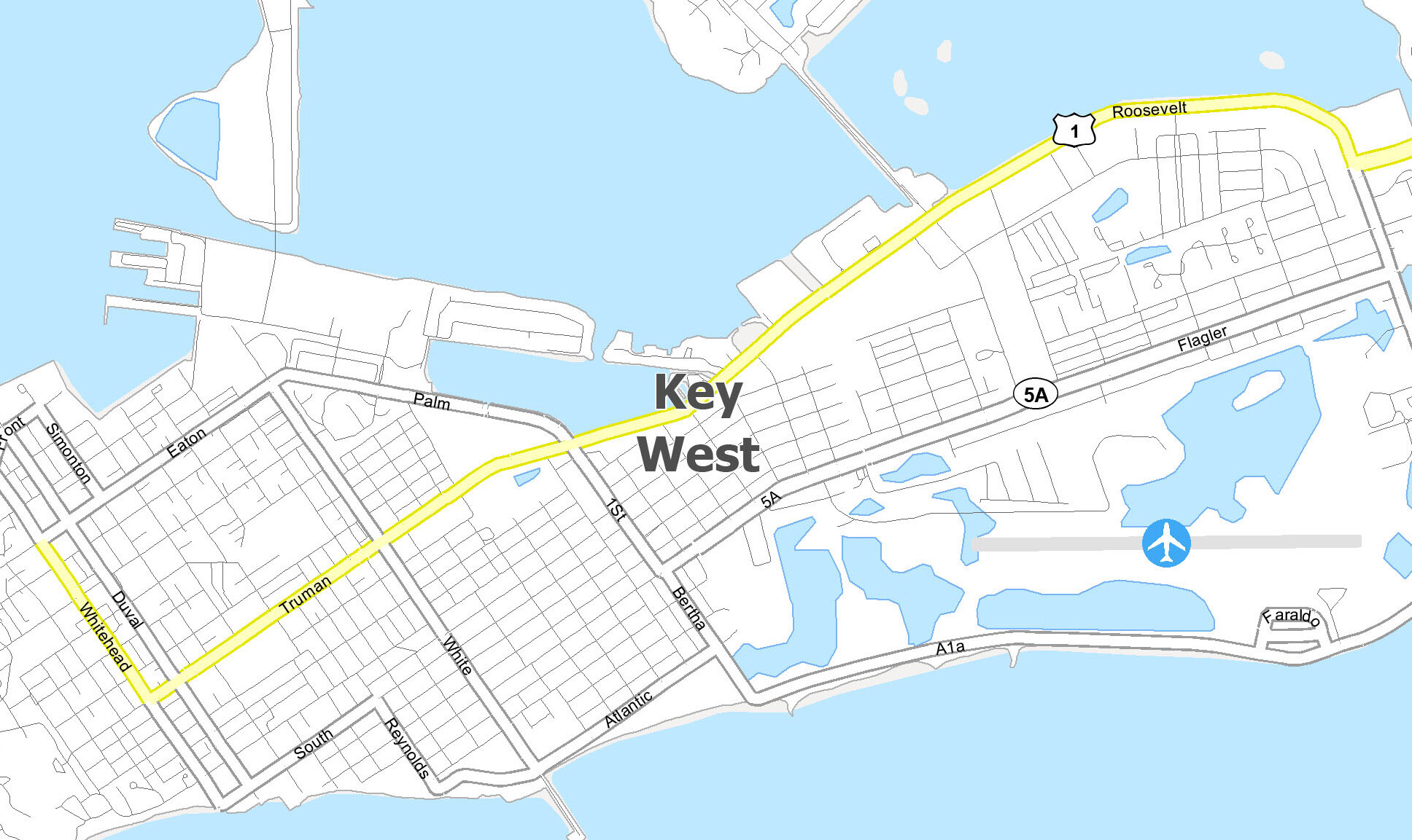 Key West Map Feature 