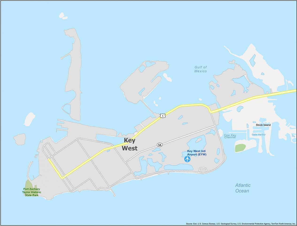 Key West Map Florida