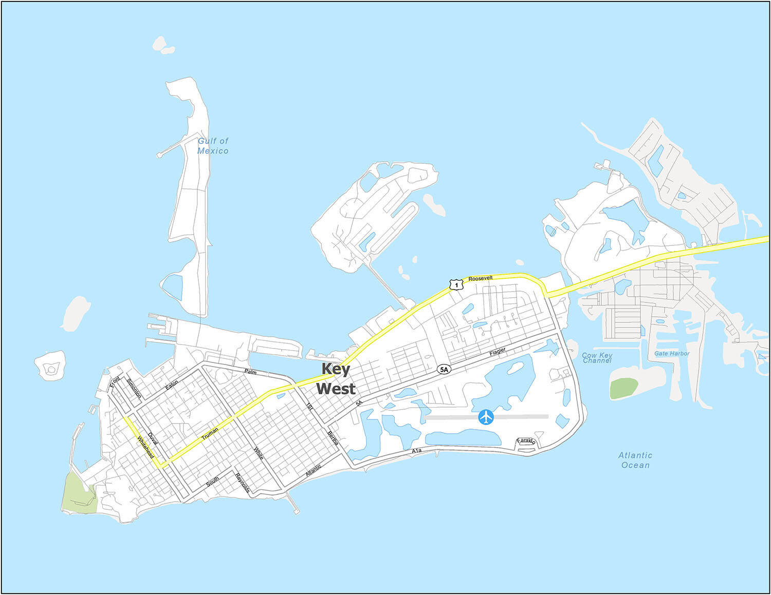 Key West Road Map 
