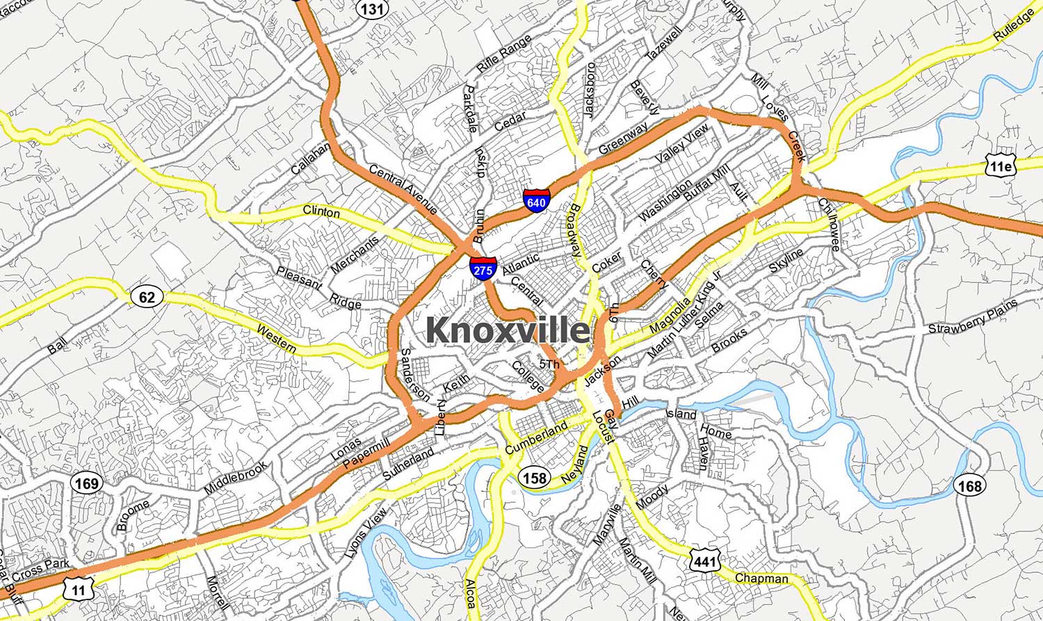 Knoxville Map Feature 