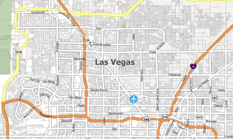 Las Vegas Map, Nevada