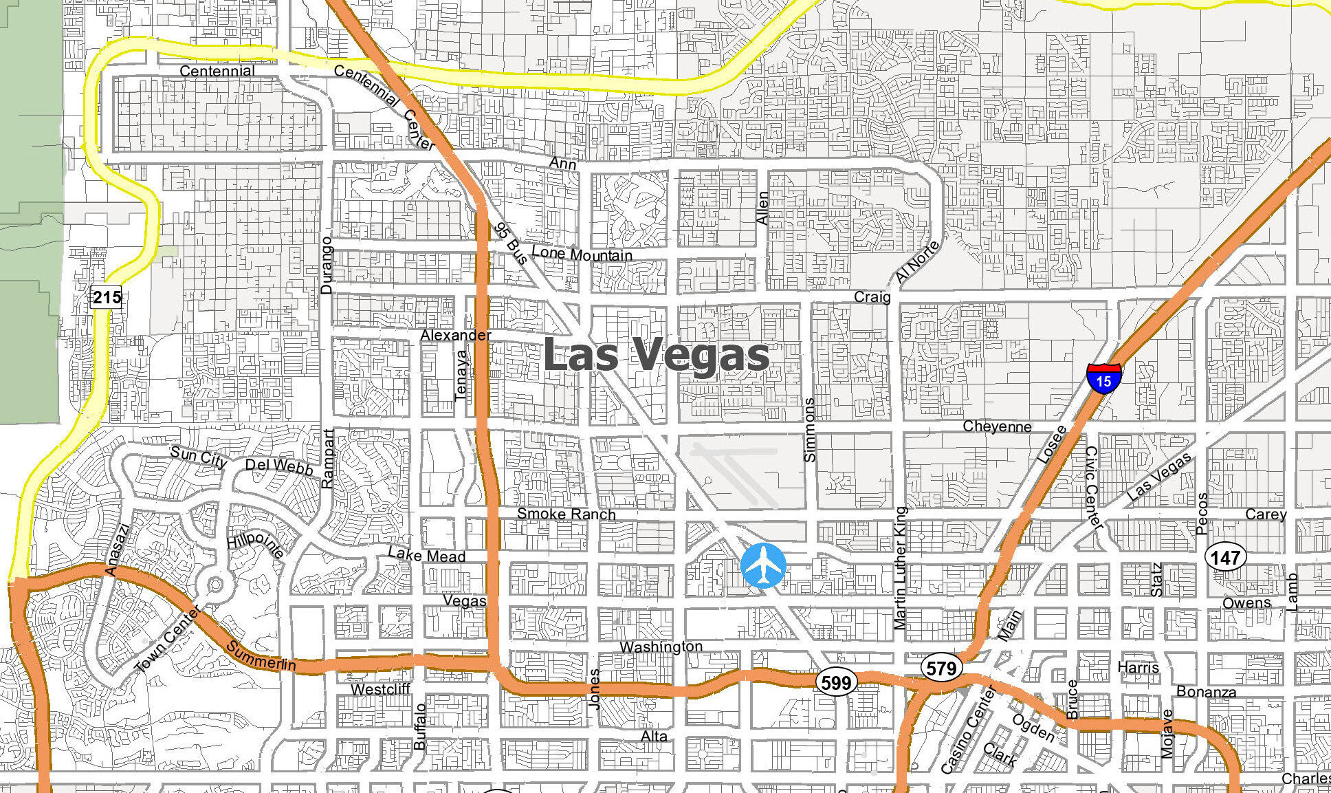 las vegas maps printable, Free Printable Maps: Map of Las Vegas