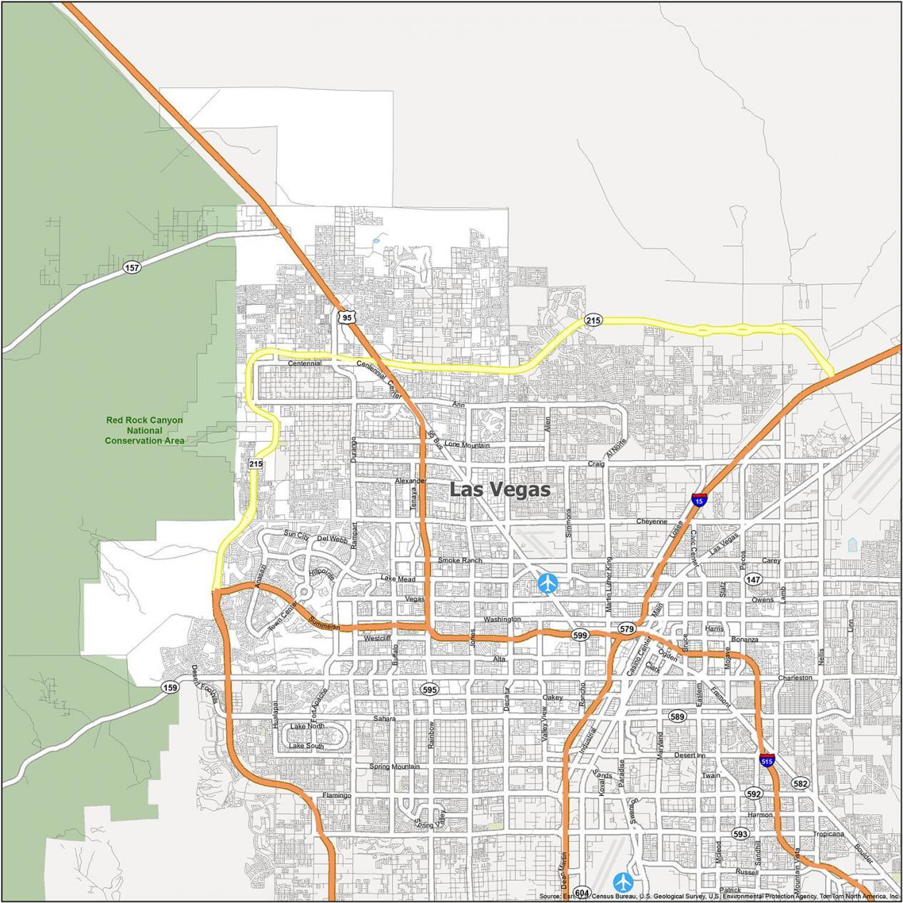 Las Vegas Map, Nevada - GIS Geography