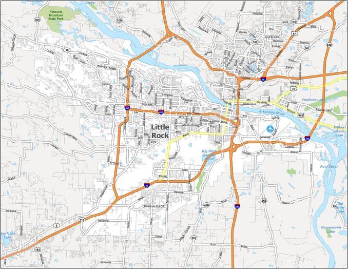 Map of Little Rock, Arkansas - GIS Geography