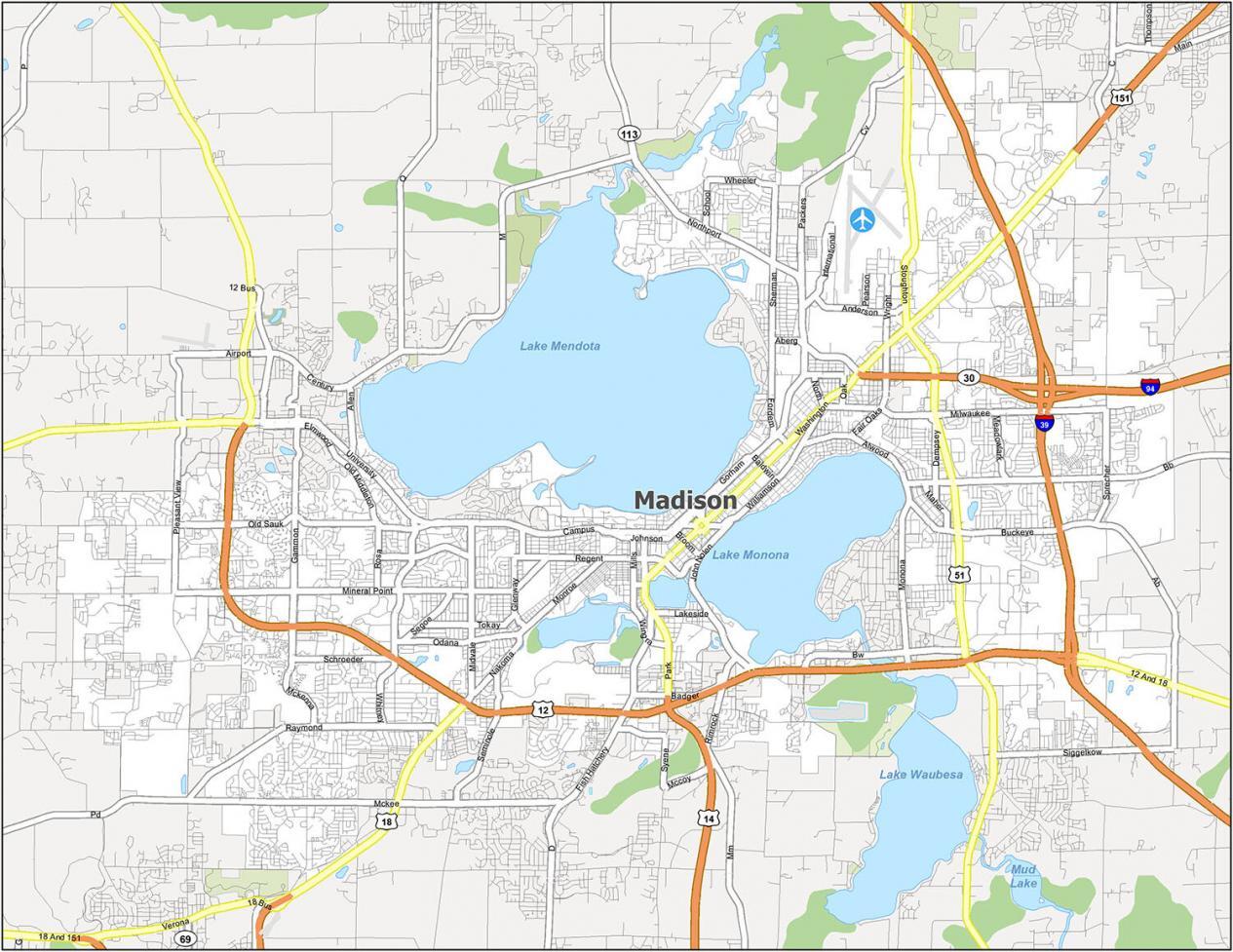 Madison Wisconsin Map - GIS Geography