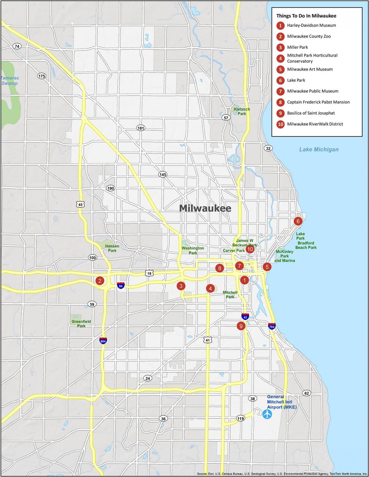 Map Of Milwaukee Suburbs