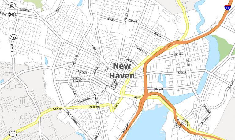 New Haven Connecticut Map