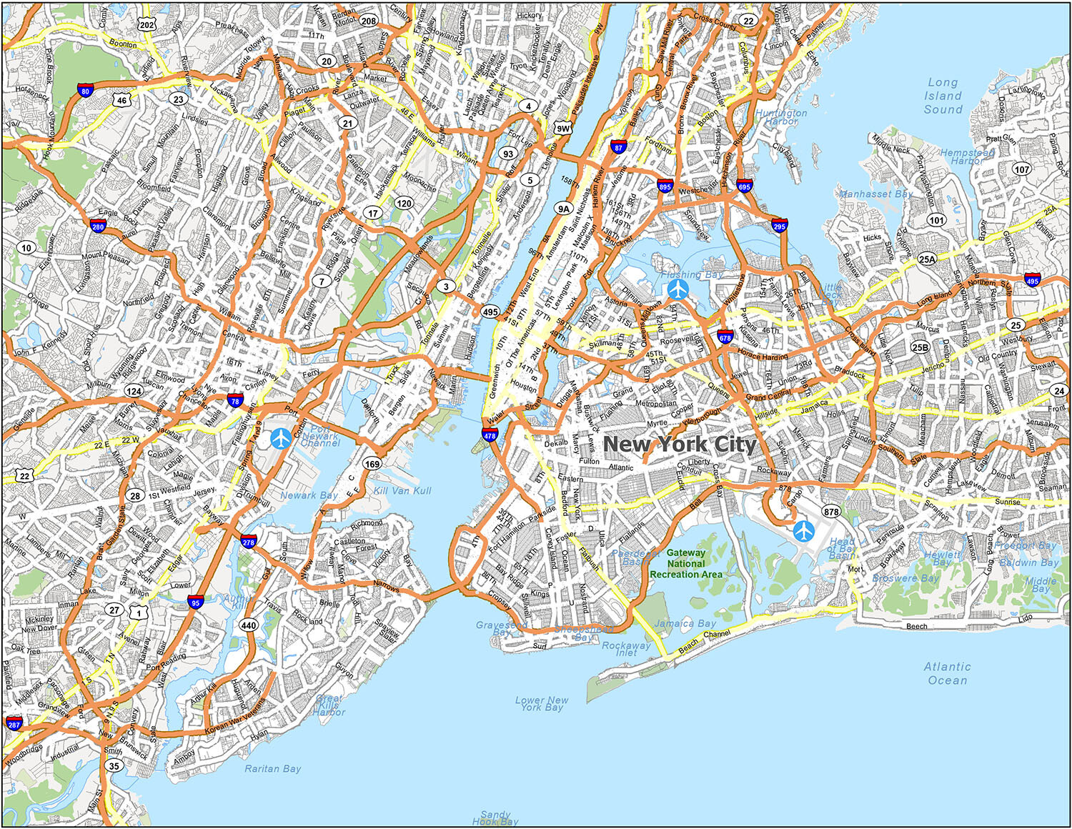 Map of New York City - GIS Geography
