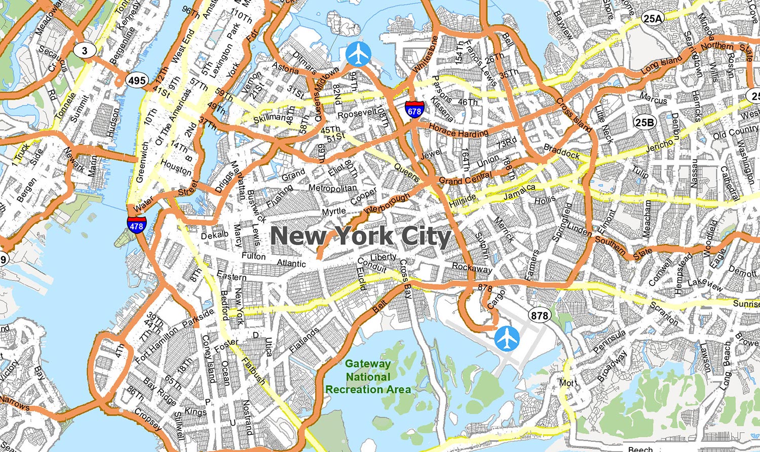New York Map Feature 