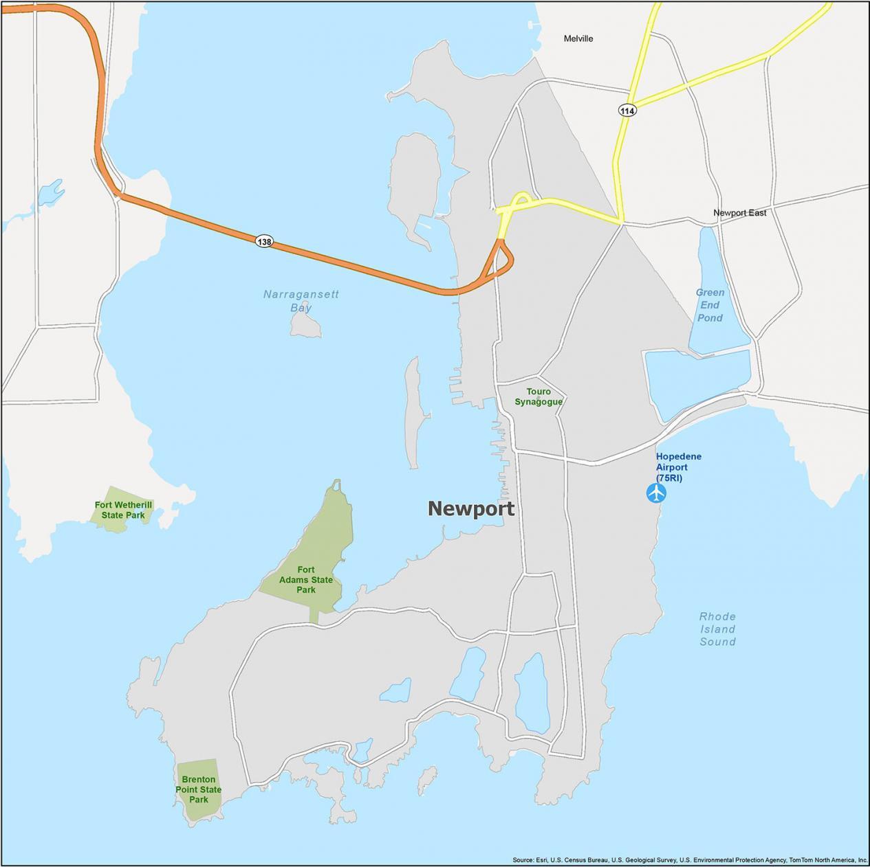 Newport Ri Map