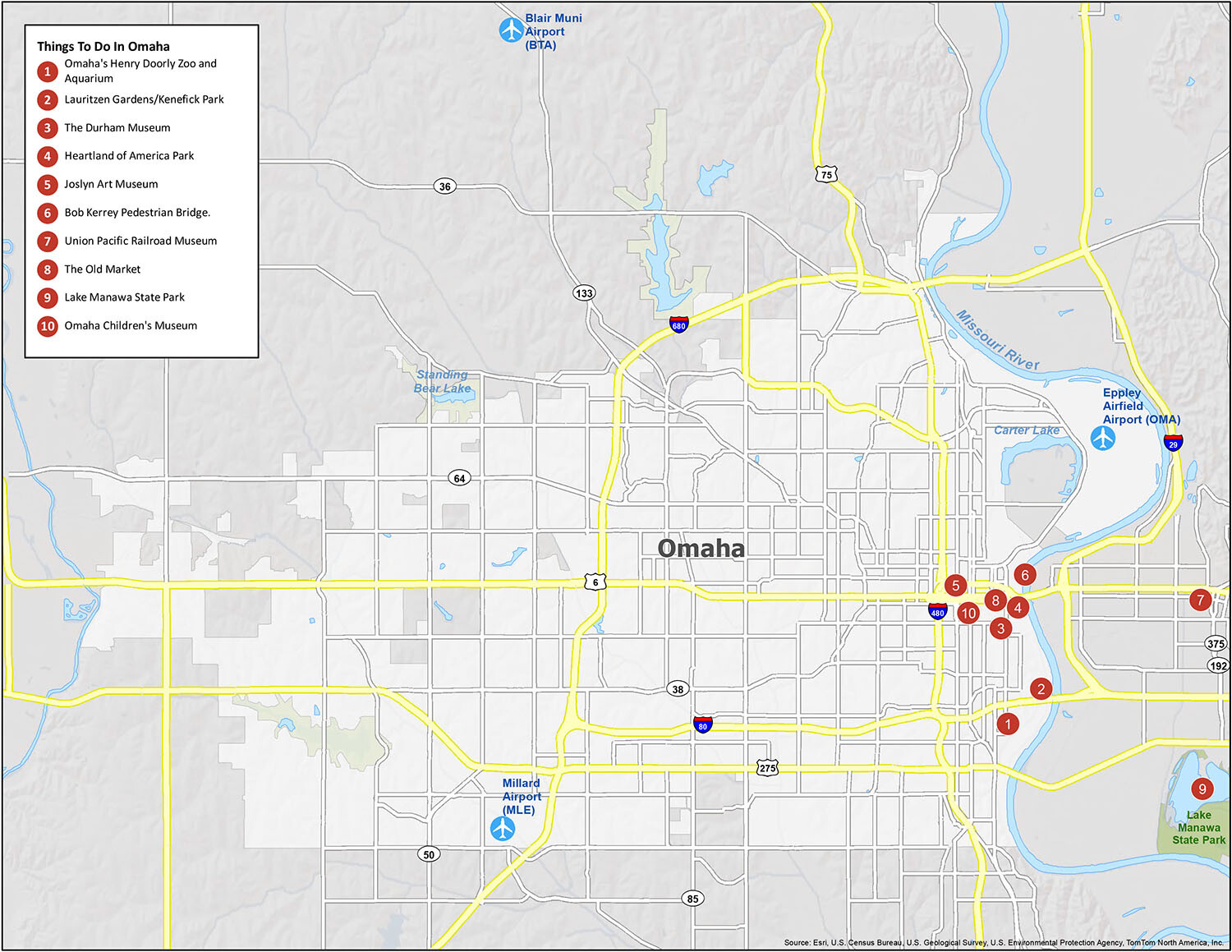 Omaha Nebraska Map GIS Geography