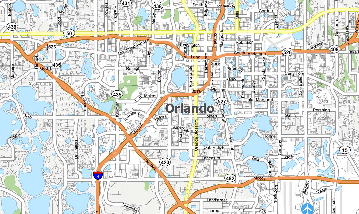 Cities In Orlando Florida Map - Zarla Kathryne