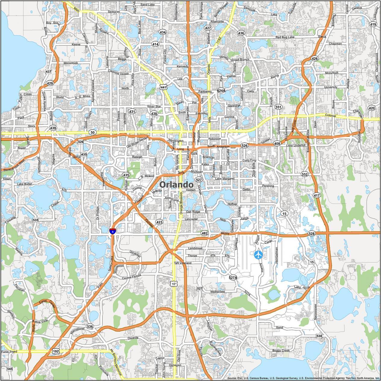 Map of Orlando, Florida - GIS Geography