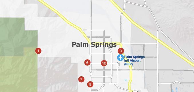 Road Map Of Palm Springs Area